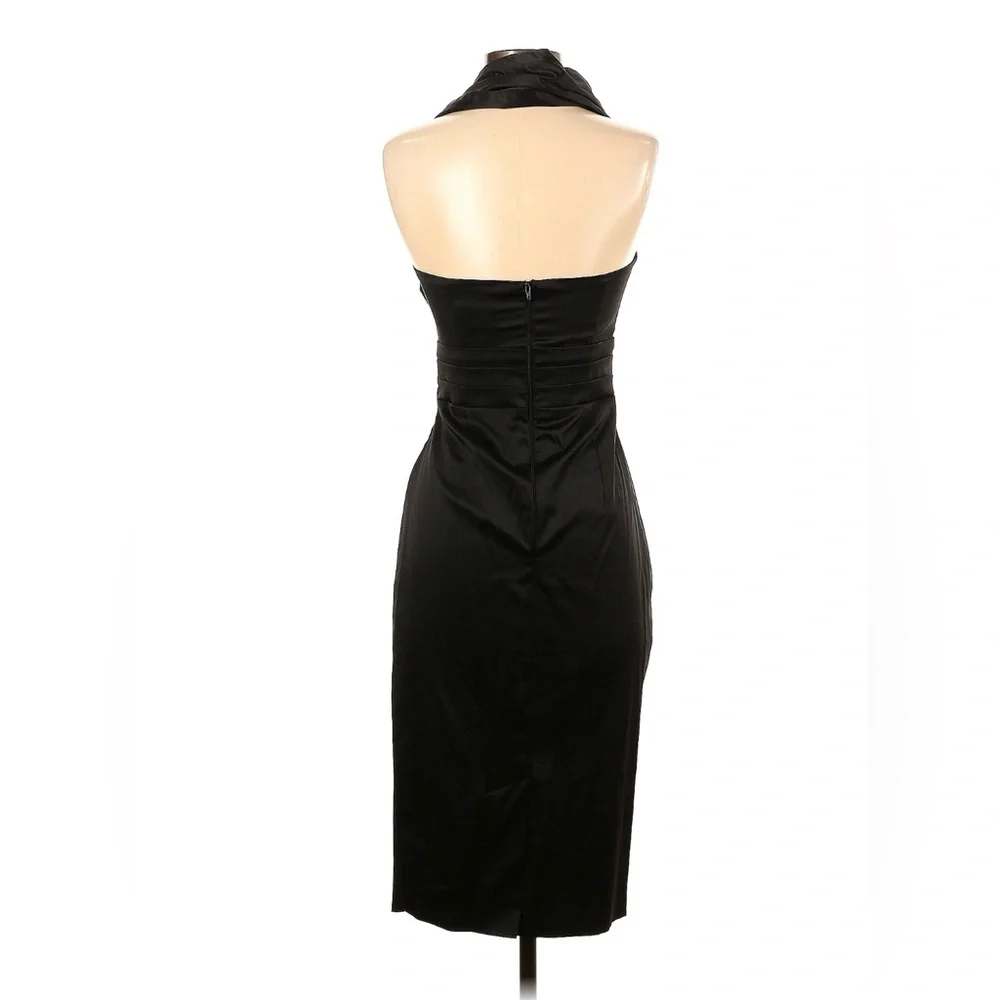 ASOS Black Ruched Wrap Cocktail Dress - Picture 2 of 4